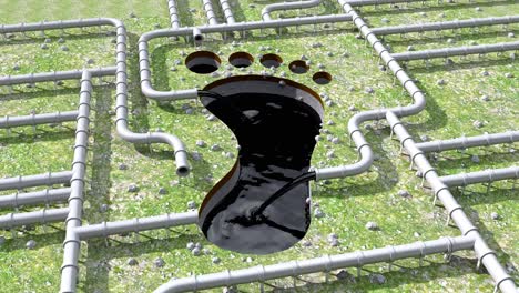 CO2-Fußabdruck-Ölpipeline-Pipeline-Fußabdruck-Öl-Klimawandel-4k